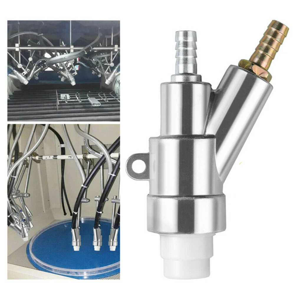 

Air Sandblaster Tool Kit Spray Blasting Power Sand Blaster Air Tool Accessories Thread Silver&White Aluminum Alloy Boron Carbide