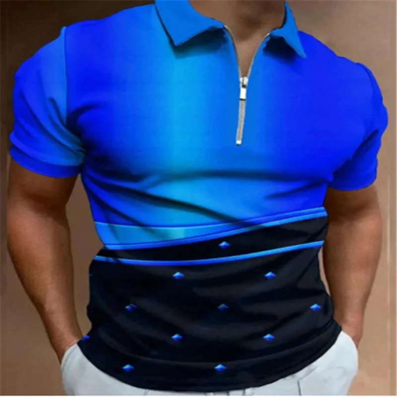 

Рубашка-поло мужская с коротким рукавом, Повседневная модная рубашка-поло, лето