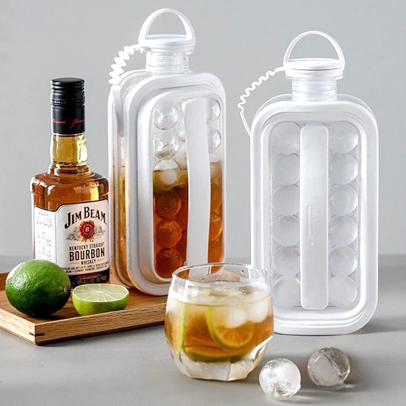 Силиконовая форма для кубиков льда портативная хоккея с шайбой 2 в 1 складной