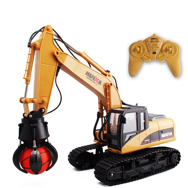 

US Stock HUINA 1/14 16CH 571 Toy BallGrabber Car Excavator RC Truck Model 2.4G Radio Control TH18054-SMT2