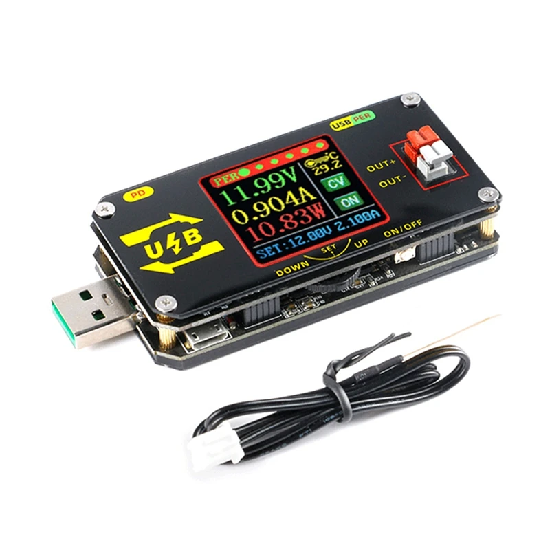 

Тестер зарядки GTBL USB с цветным экраном, цифровой контроль напряжения, понижающий и увеличивающий источник питания, применимая Модель: XY-UMPD