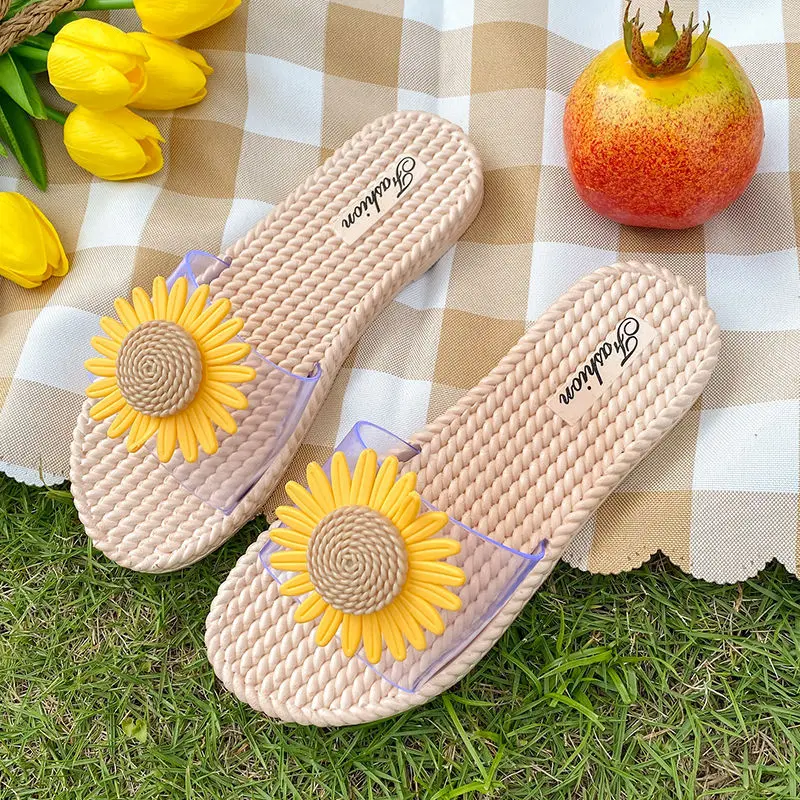 

New 2022 Flip-flops For Summer Wear Casual Non-slip Sunflowers