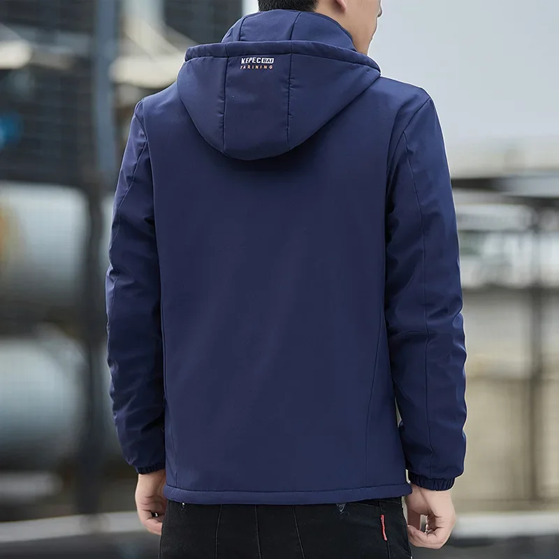 Removable Autumn Winter Men's Jacket 2024 New Trendy Brand Fleece Lined And Thickened Workwear