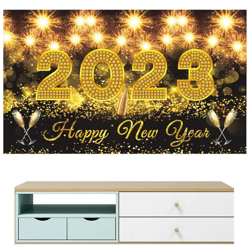 

Новогодний баннер 2023, новогодний фон для фотосъемки, декор 185 см x 110 см, баннер, товары вечерние, украшение для новогодних помещений