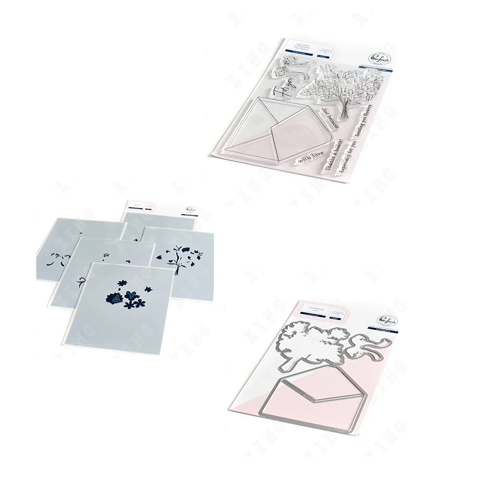 

Floral Envelope New Arrival Metal Cutting Dies Stamps Stencil for 2022 Scrapbook Diary Decoration Embossing Template Diy Card