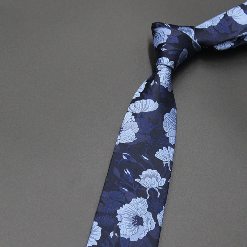 

Men's 100 Silk Tie jacquard Floral Cravat Business Casual Necktie Blue Red High density Waterproof