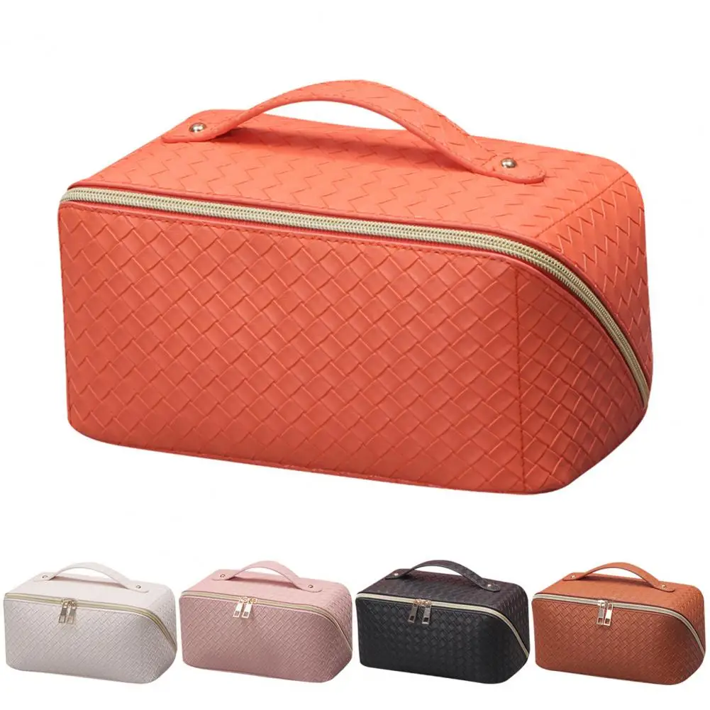 

Travel Cosmetic Bag Large Capacity Multi-grid Waterproof Braided Women Large Makeup Bag Cosmetic Organizer Household Products