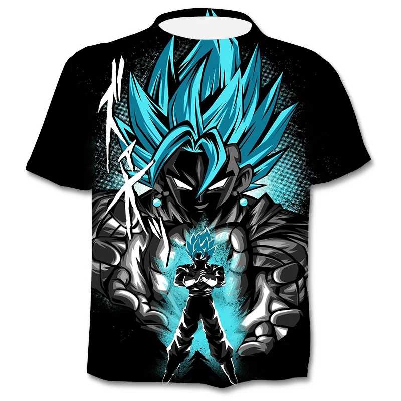 

Goku Vegeta Men's T Shirt Dragon-Ball Z Tshirts Kids Boys Clothes Japan Anime Costume Children Clothing Gohan Beerus Tops Tees