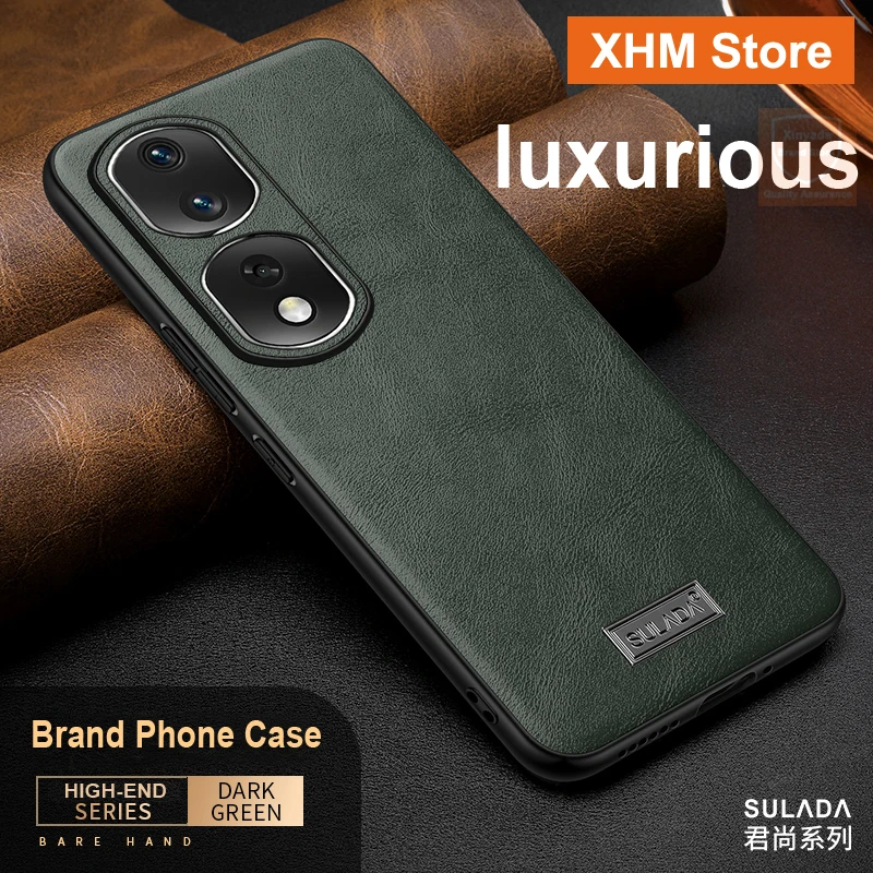 

For Huawei Honor 90 Pro Case Genuine Leather High end Brand Phone Back Case For Honor 90 Pro 70 80 Honor90 Cover Bumper