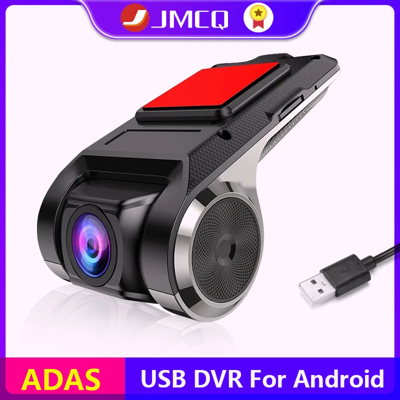 JMCQ USB ADAS Car DVR Dash For Auto Android Multimedia Player Camera Loop Recording Hidden Type Motion Detection with SD Card