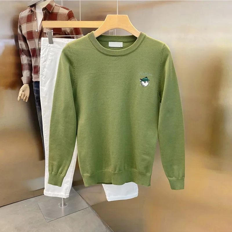 

2023 Spring Golf Clothing Men's Sweater Knitted Shirt Men's O-neck T-shirt Brand Quality Men's Golf Sports Long-sleeved Sweater