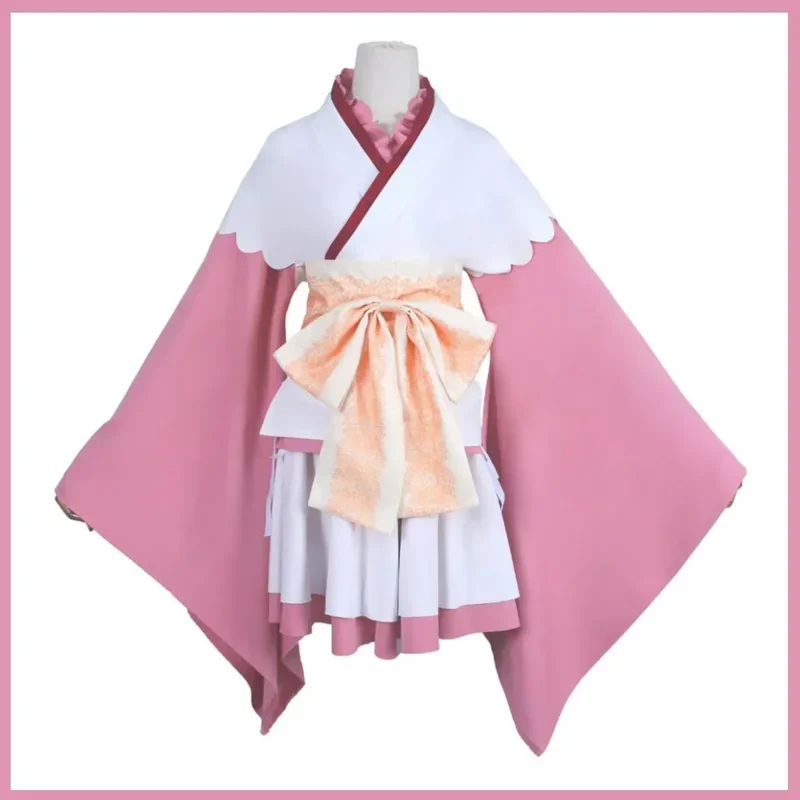 FC6Anime Game Senren*Banka Murasame Косплей Костюм Парик Розовое японское кимоно Юбка Пальто