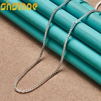 925 sterling silver 1 5mm box chain necklace for man women party engagement wedding fashion charm jewelry