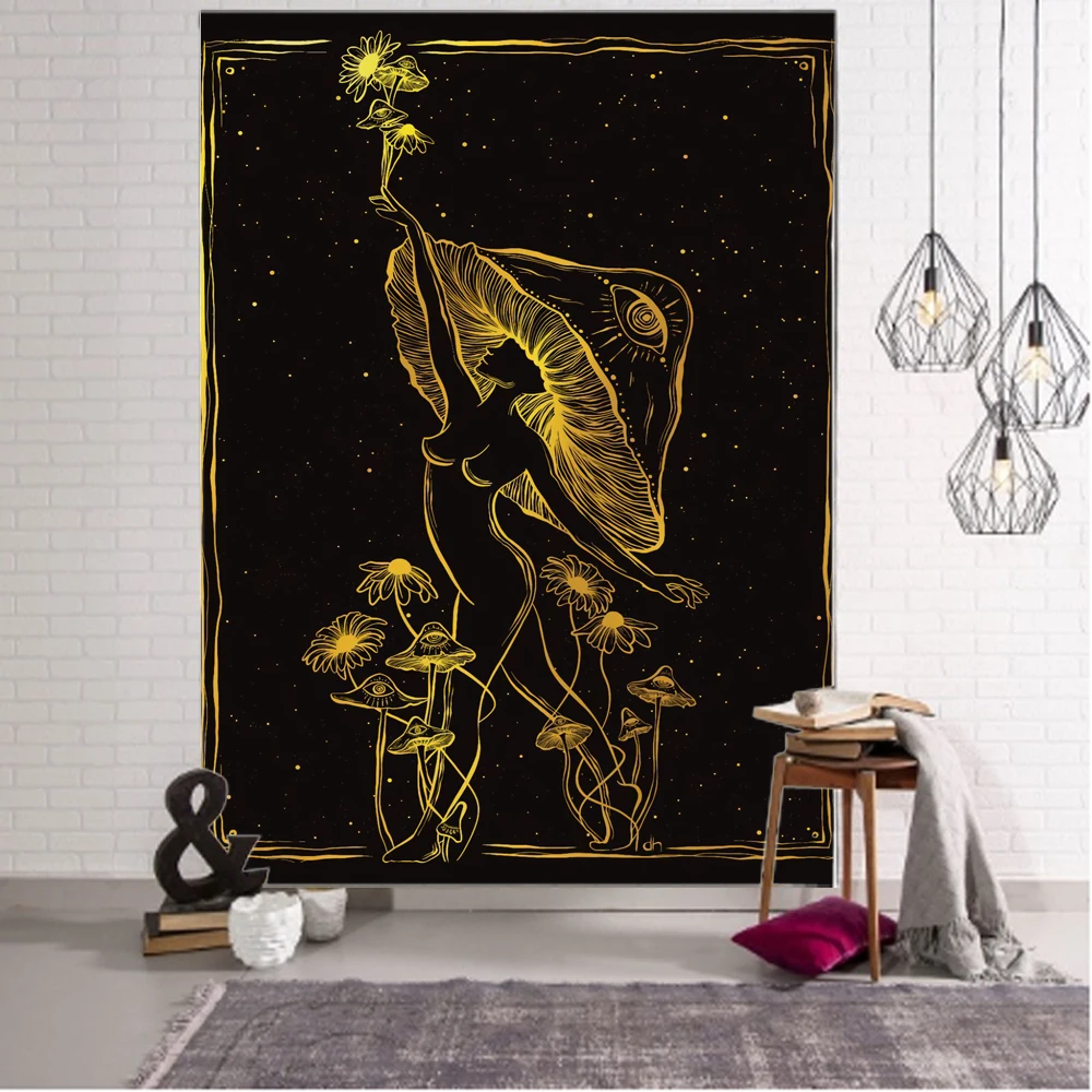 

Настенный декор Star moon, покрывало и постельное белье, Декор, гобелен, искусство, загадка, настенное искусство, ковер для пикника для спальни