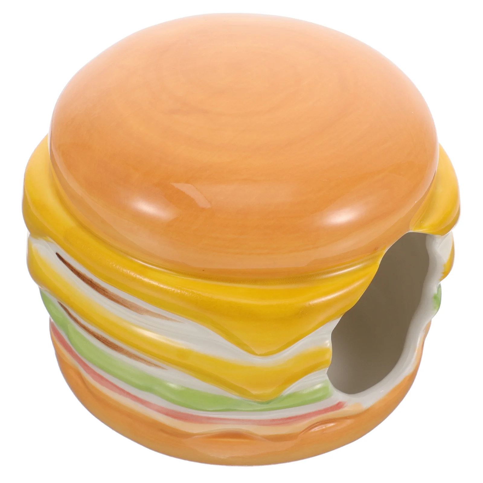 

Hamster Ceramic Nest Lovely Hideout Chinchilla House Hamburger Pet Houses Ceramics