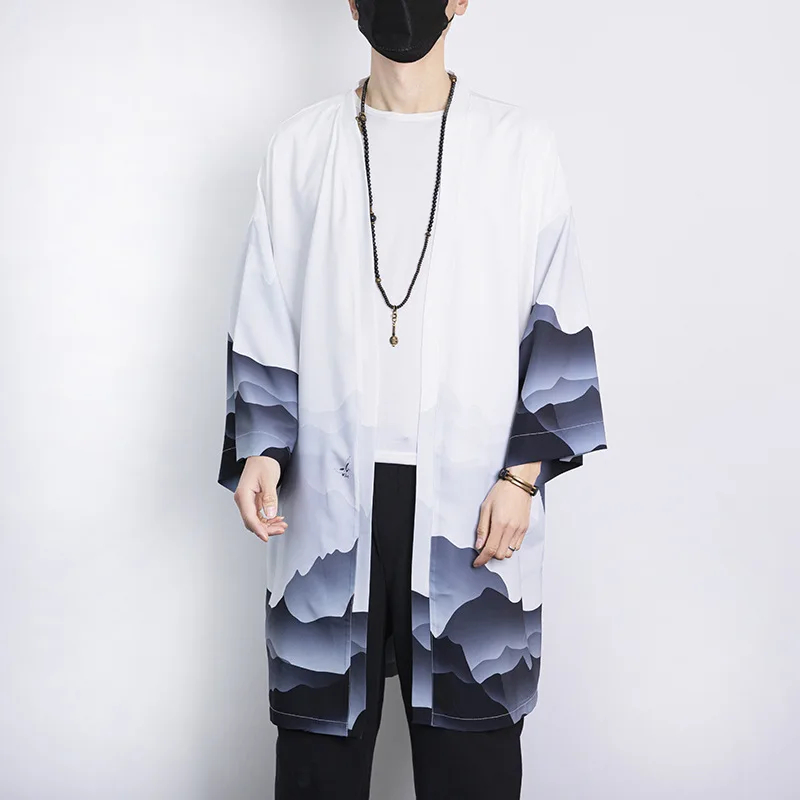 Кардиган мужской с длинным рукавом жакет в традиционном китайском стиле