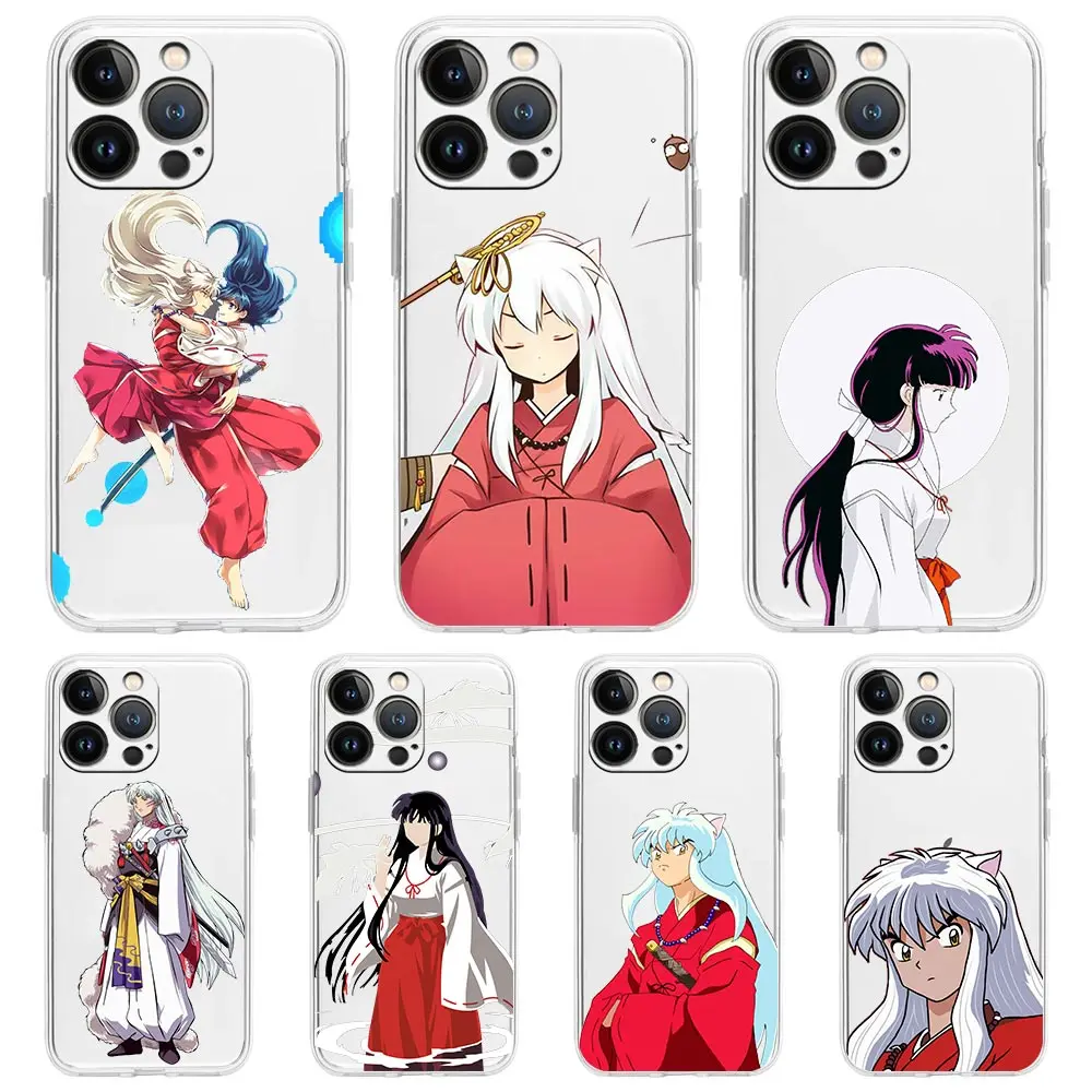 

Phone Case For iPhone 13 11 12 Pro Max X XR XS 7 8 Plus SE 2020 Transparent Soft Silicone Cover Fundas Coque Inuyasha Higurash