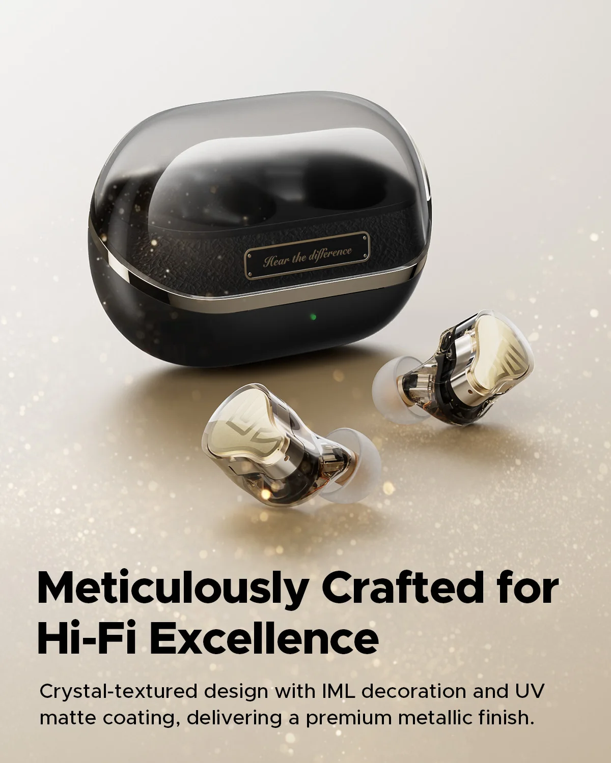 Фото Наушники SoundPEATS H3 Hybrid 1 DD+2 BA с 3 драйверами, HiFi Bluetooth, беспроводные наушники с ANC, поддержкой LDAC и AptX, звуком Hi-Res без потерь и 6 микрофонами. №2