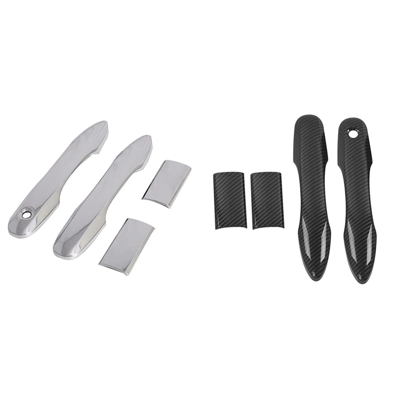 4 шт. защитные накладки на ручки автомобиля из углеродного волокна
