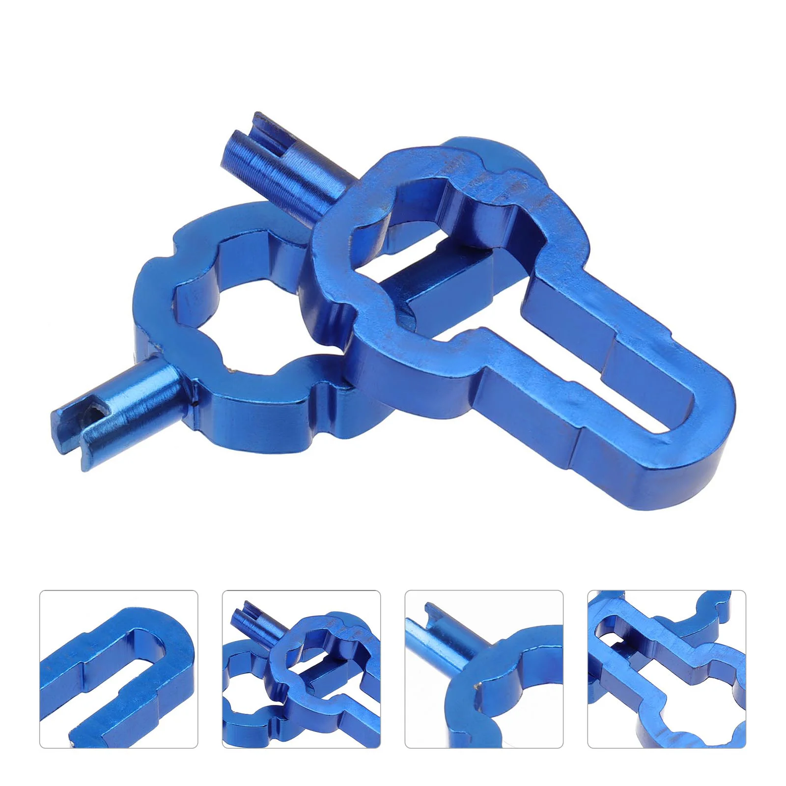

2pcs American-Style Gas Nozzle Wrench Core Tool Air Nozzle Wrench (Blue)