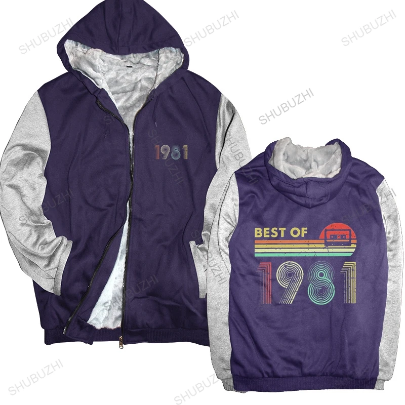 

Vintage Best Of 1981 40th Birthday 40 Years Old hoodie Men thick hoody Casual hoodies hooded thick hoodies pullover Tops Party