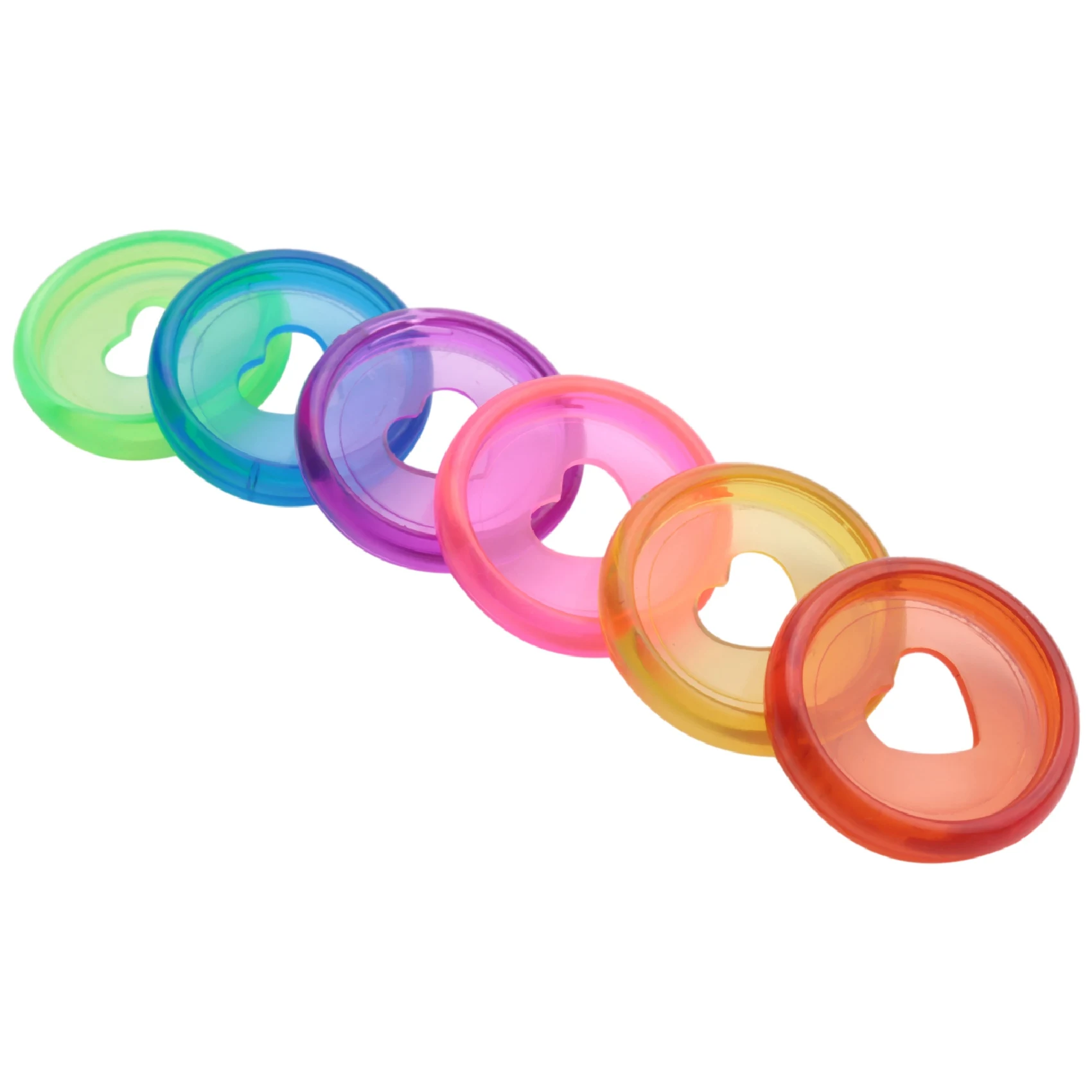 

60 Pcs 24mm Plastic Book Binding Discs, Discbound Expansion Discs, Heart Rings Mushroom Hole for DIY