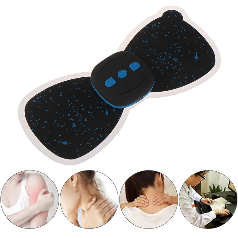 Портативный зарядный массажер мини-массажные наклейки на шею инструмент для