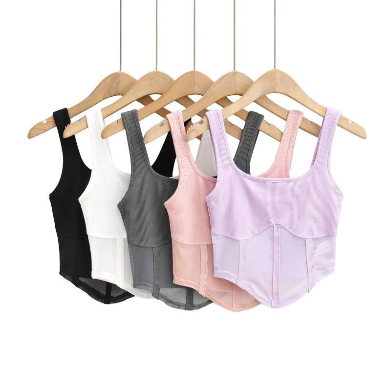 Женский винтажный укороченный топ черный сетчатый в стиле панк привлекательный