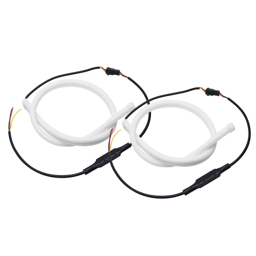 

2X 60CM Strip Daytime Running Lights Turn Signal Lights White Amber Led Lights for Car