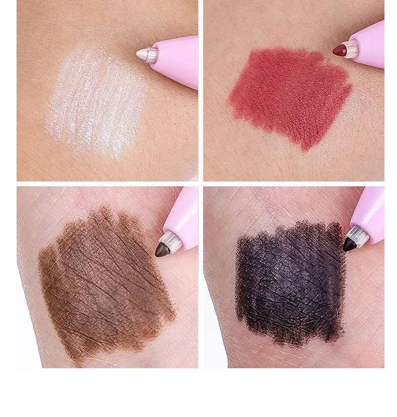 Caneta de Maquiagem 4 em 1 para Olhos, L&aacute;bios e Sobrancelhas