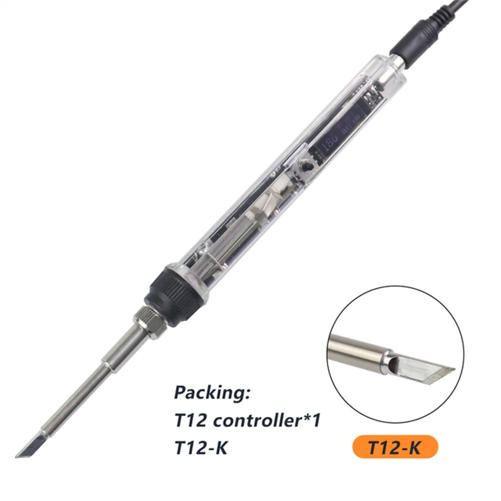 

75W Mini Digital Electric Soldering Iron Temperature Adjustable Welding Tool Lower Temperature Soldering With OLED Display T12