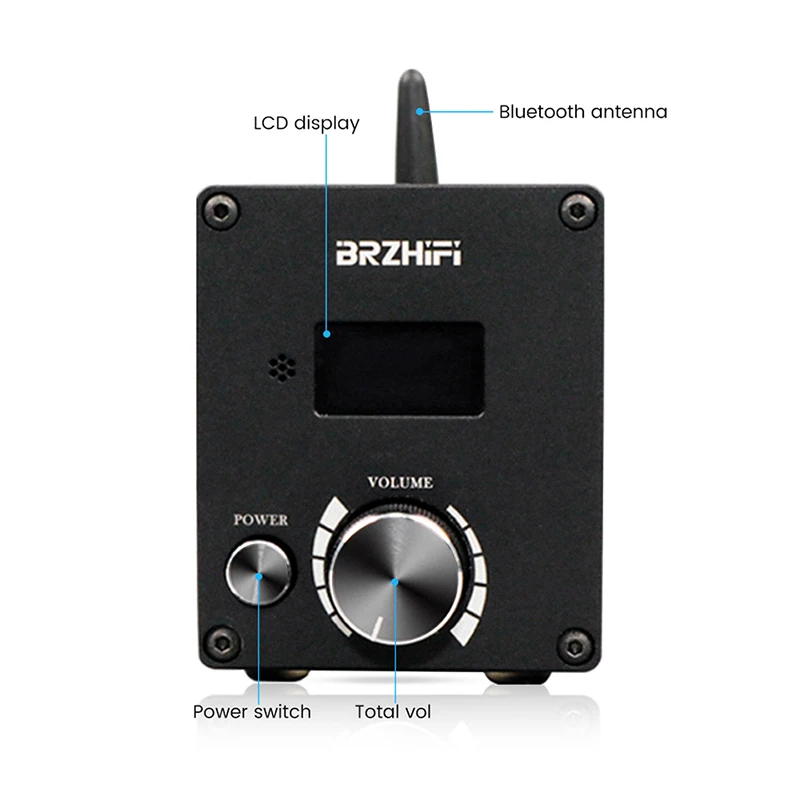 

BREEZE C50 Bluetooth 5.0 Infineon MA12070 HIFI Player Card Digital Power Amplifier 80W*2 U Disk/TF Mini Sound Stereo Amp