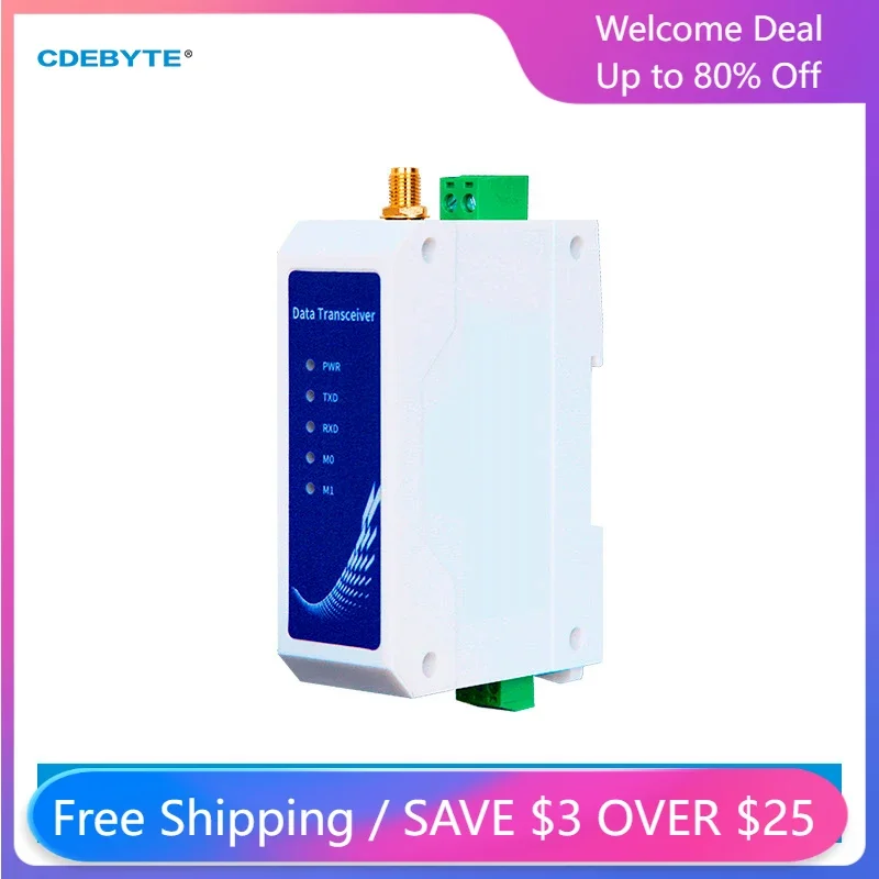 

CDEBYTE LoRa Module 915MHz Industrail Grade Wireless Data Transmission 10KM 30dBm E95-DTU(900SL30-485) DC8～28V RS485 Modbus