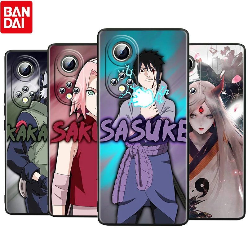 

Hot Anime Naruto Sasuke For Honor 60 50 30 V30 X30i V20 20E X20 Pro Plus SE Lite 5G Silicone Black Soft Phone Case Cover Funda