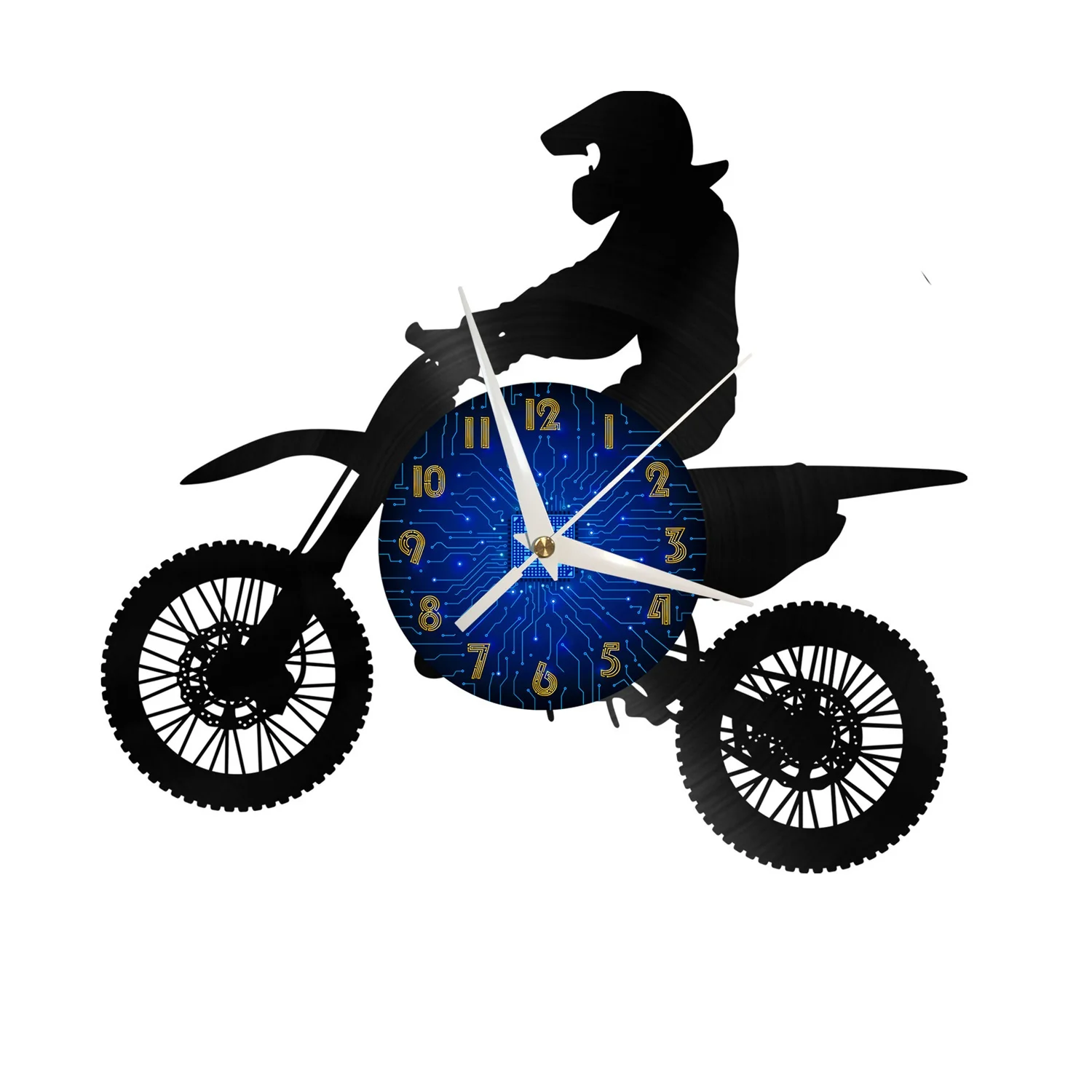 

Motocross 12 Inch Vinyl Record Wall Clock, Battery Operated Silent & Non-ticking
