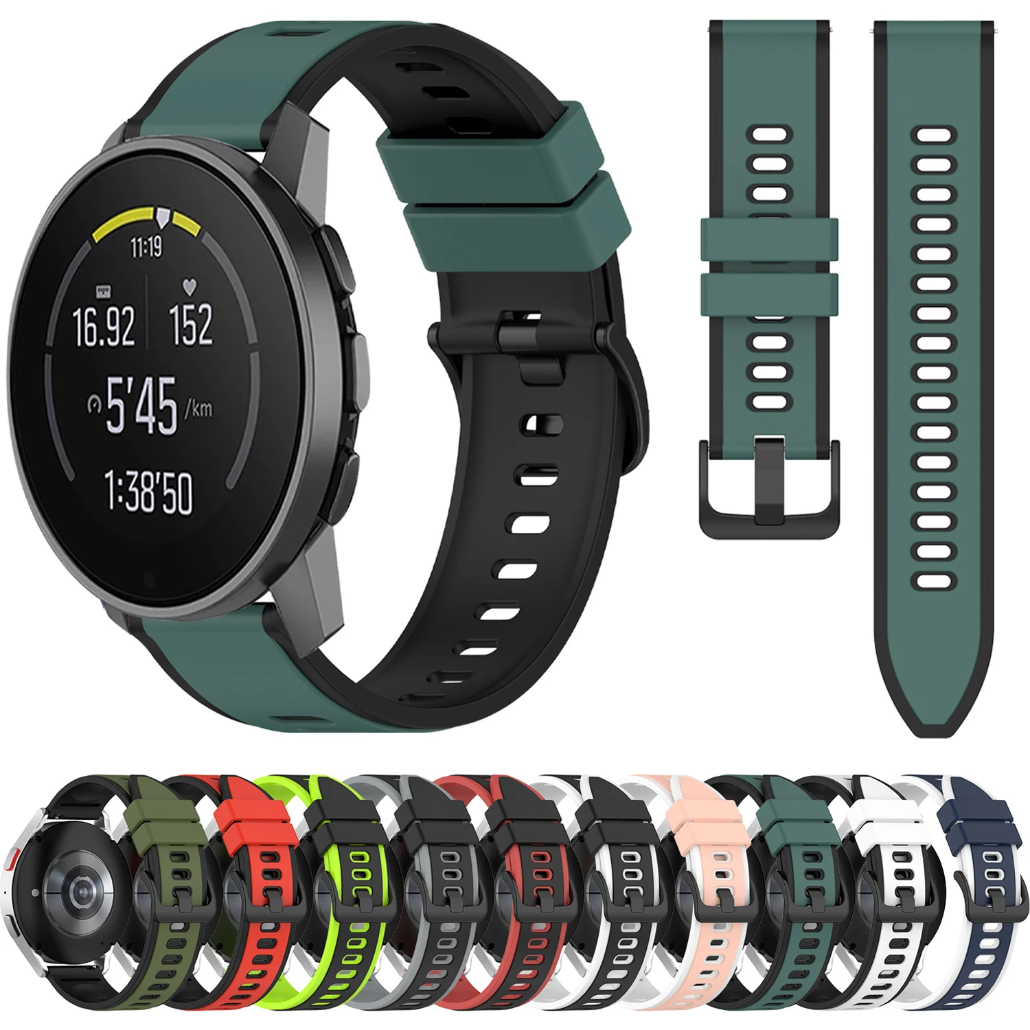 

Ремешок силиконовый для SUUNTO 9 PEAK, мягкий браслет для спортивных наручных часов SUUNTO 5 PEAK / SUUNTO 3, 20 22 мм, аксессуары