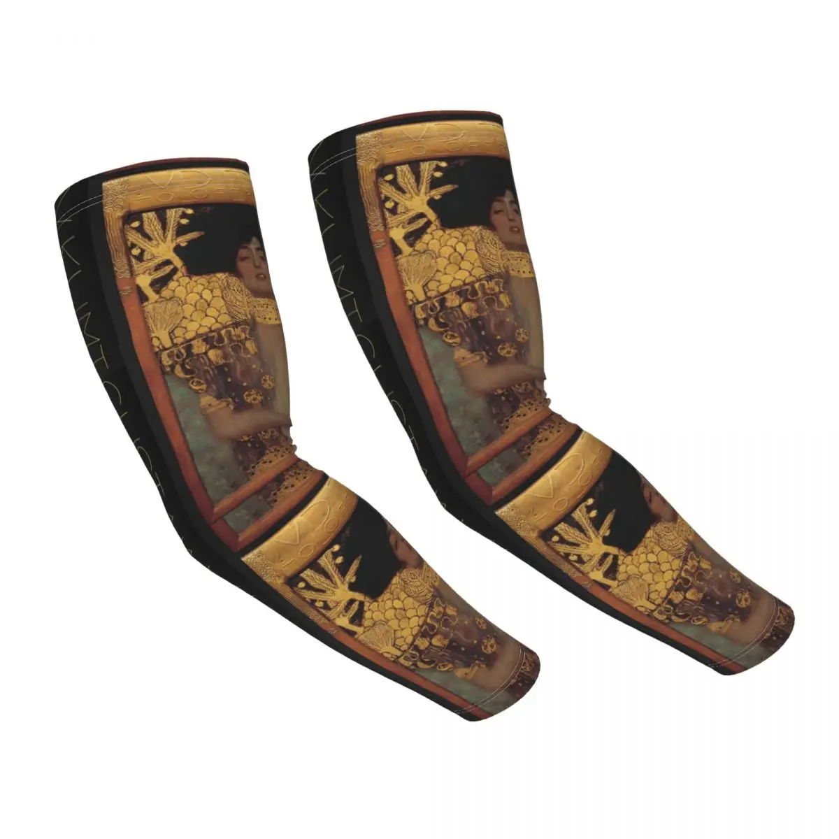 

Judith And The Head Of Holofernes By Gustav Klimt Arm Sleeves Warmer Women Men Painting Art UV Sun Protection Tattoo Cover Up