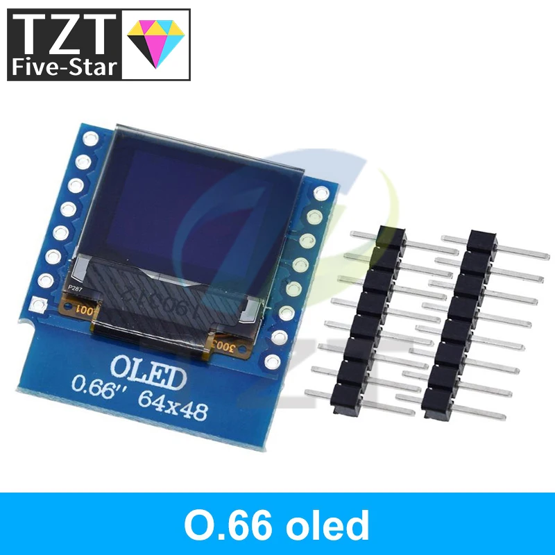 Фото Esp8266 D1 Mini Pro Wi-Fi Nodemcu Data Logger Shield Ds1307 Батарея 0,66 Oled DC Power Buzzer V1.0.0 Двойная база для Wemos Diy Kit №5