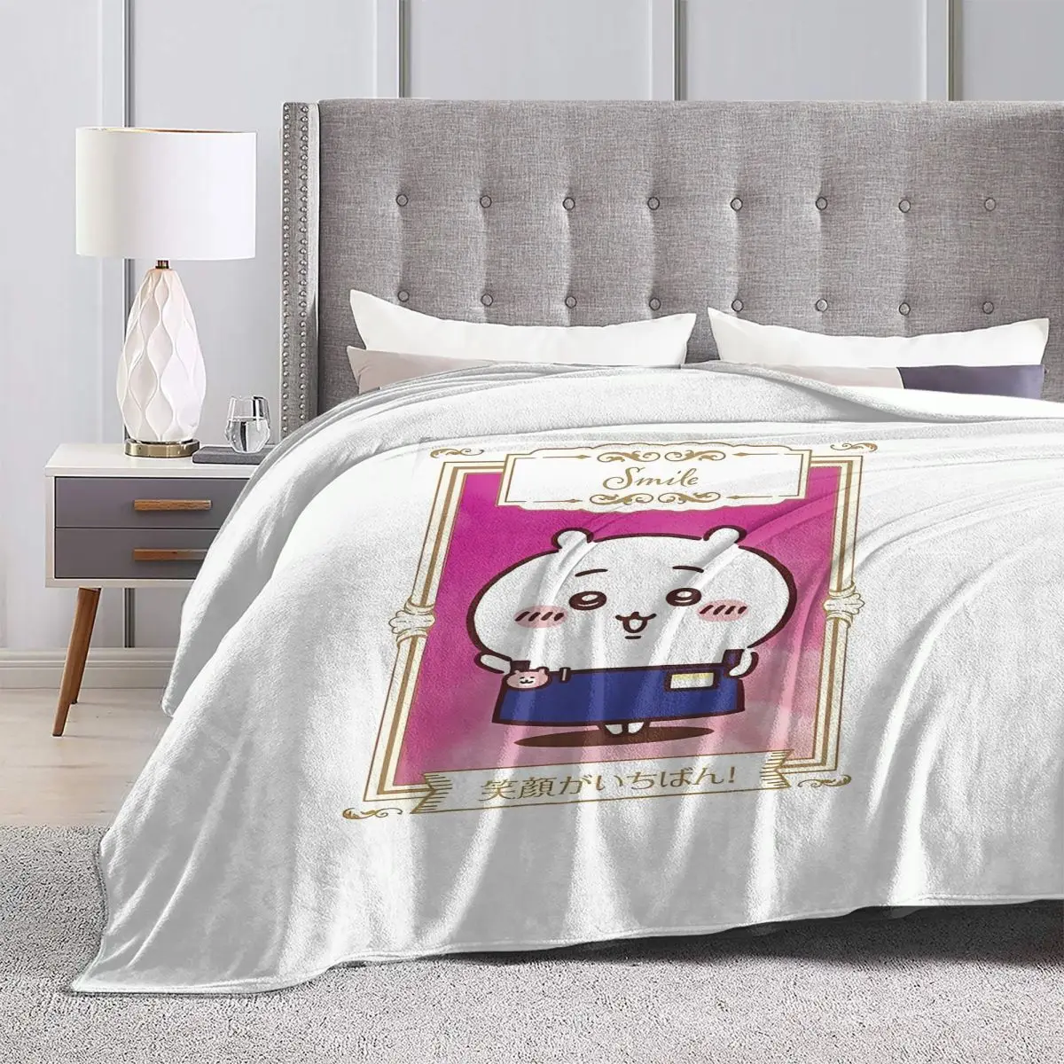 Одеяло Chiikawa для путешествий офиса фланелевое одеяло спальни теплое дизайнерское