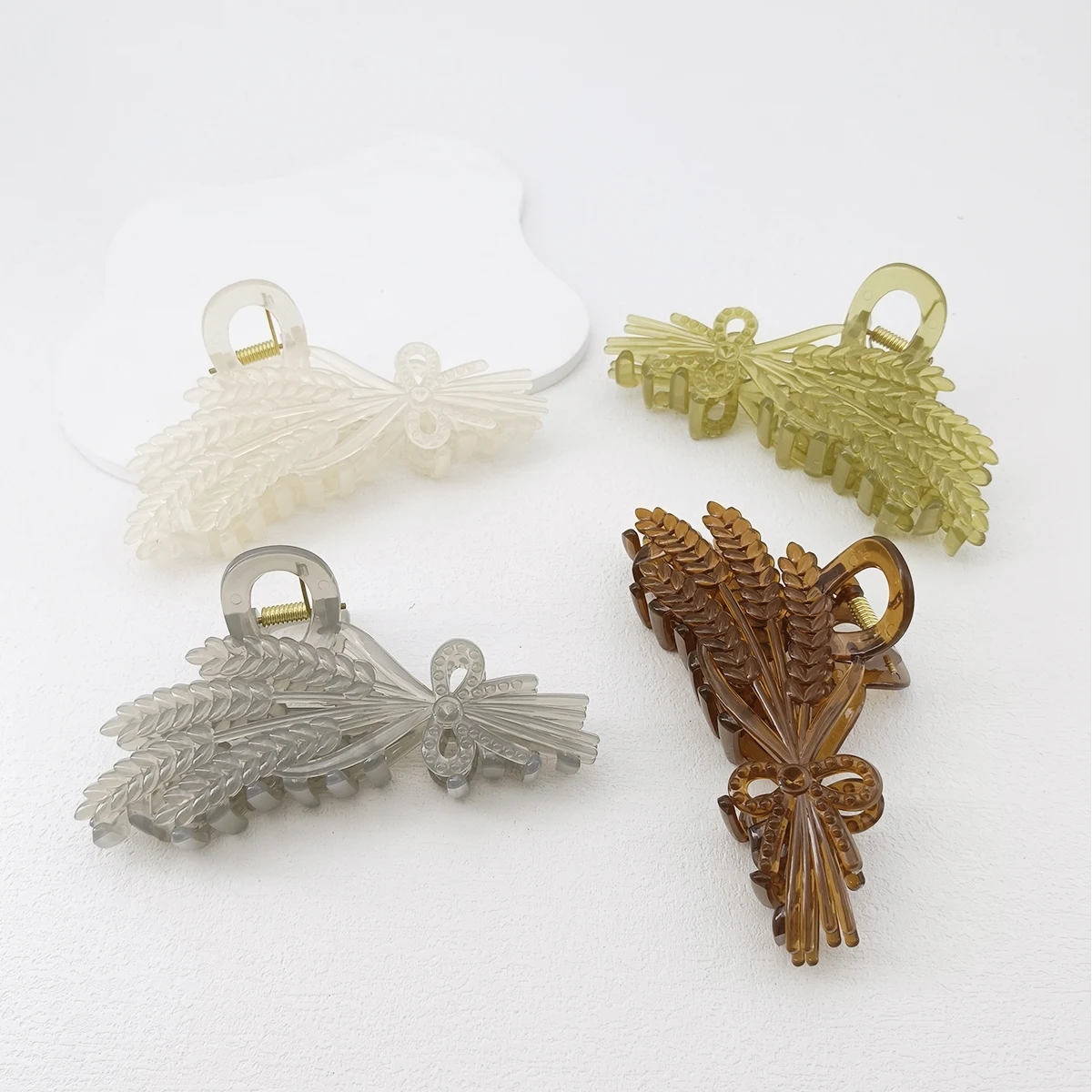 12cm Four Wheat Ear Plastic Grab Clip