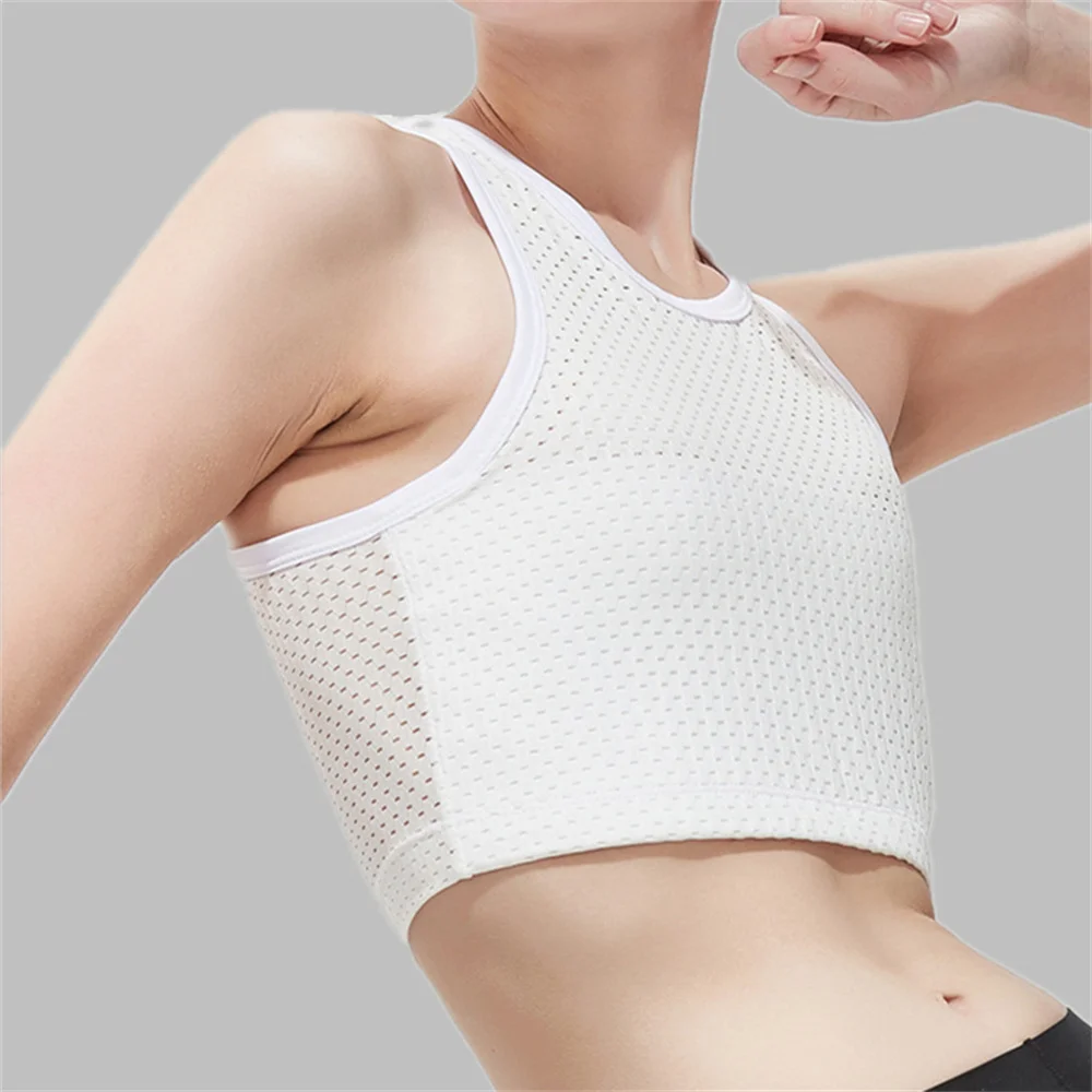 

Women Sports Bra Summer Tight Top Bandage Bra Slim Fit Anti Glare Sports Tank Top Mesh Breathable Shockproof Bra Ropa De Mujer