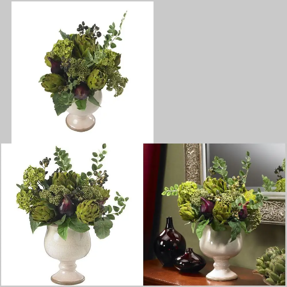 

Charming Green Hydrangea Artificial Flower Arrangement for Home Decorations