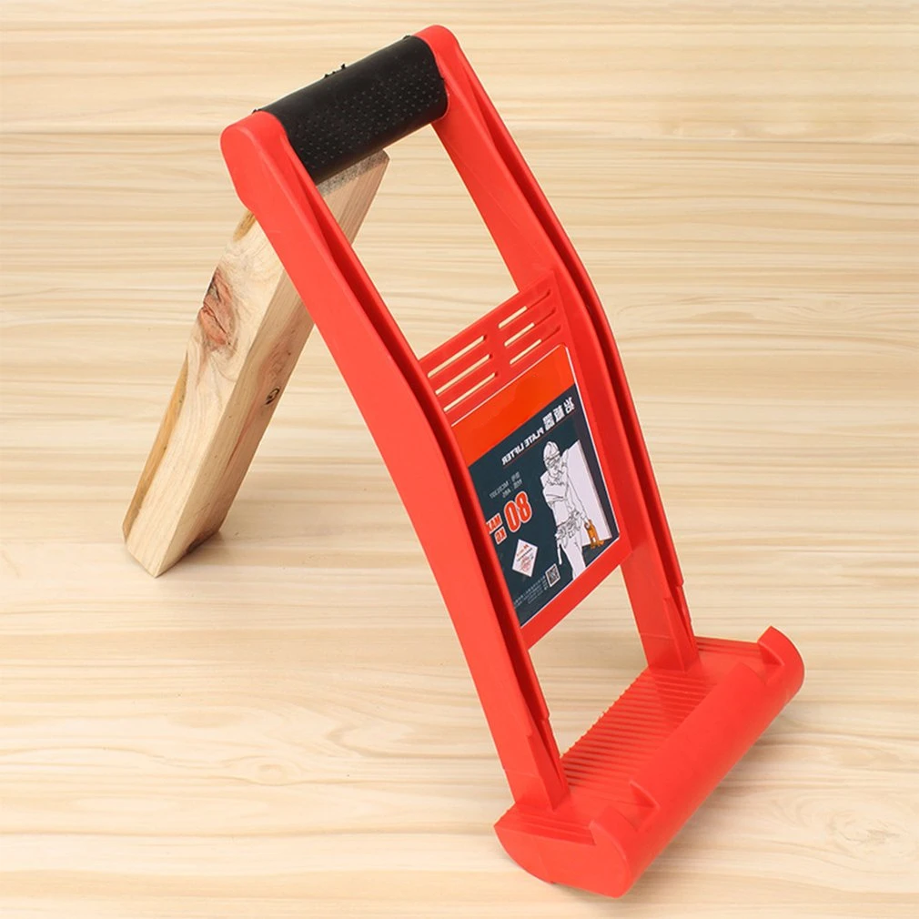 

Effort-Saving Plate Lifter Heavy Duty Drywall Sheet Board Tool Lifter Carry Red Handle Color Carrier Panel Wood Hand Tool Set