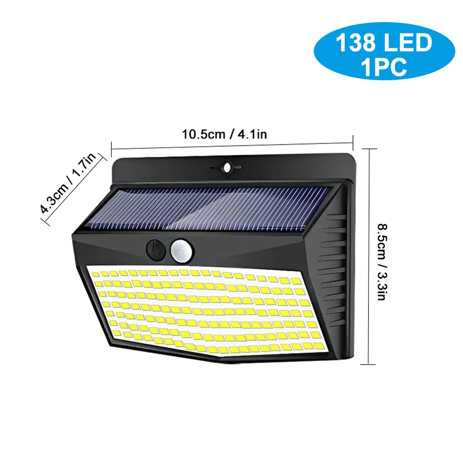 

Солнечные светильники 138/418/528LED для сада