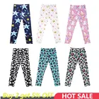 Новинка, леггинсы для девочек, летние детские штаны с принтом в виде единорога, модные брюки-карандаш для девочек, детские брюки, детская одежда