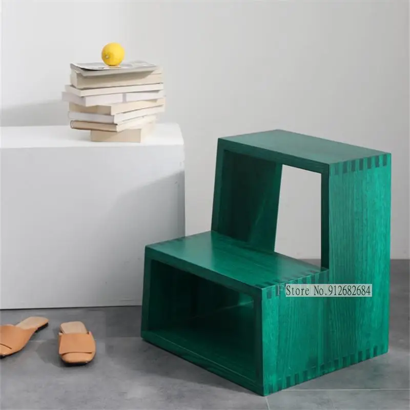 Стул для обуви из массива дерева домашний низкий стул хранения в скандинавском