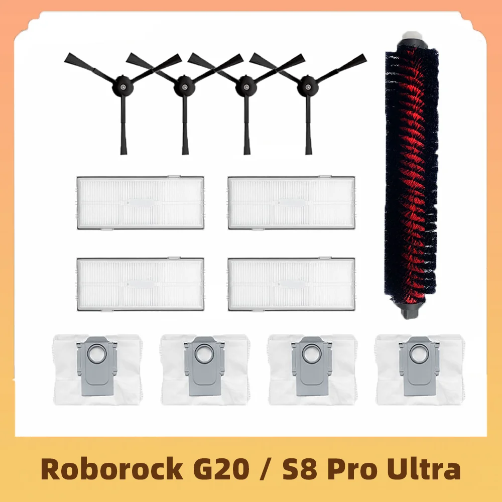 

For Roborock G20 / S8 Pro Ultra Robot Vacuum Cleaner Side Brush Filter Dust Bag Replacement Spare Parts