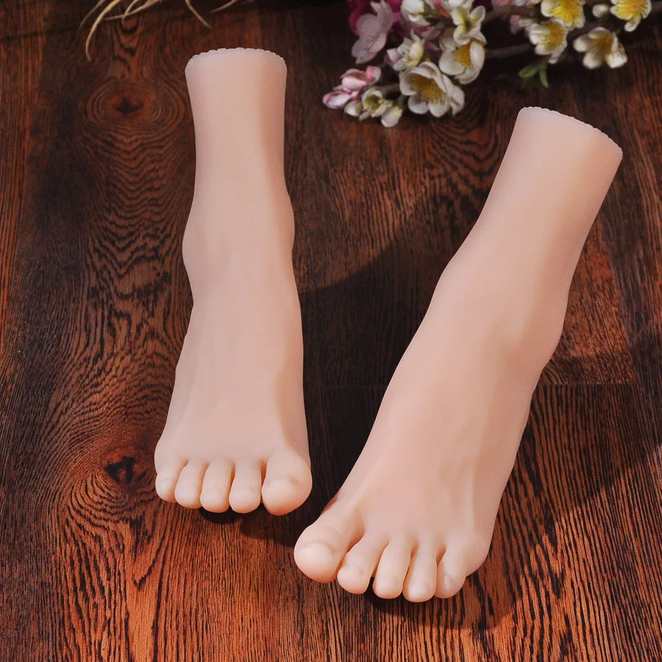 Nail Decoration Deep arch Foot Model Plastic Silicone Female Fake Nail Leg Display Props Tarsel Bone Ankle Dummy Human TPE3609
