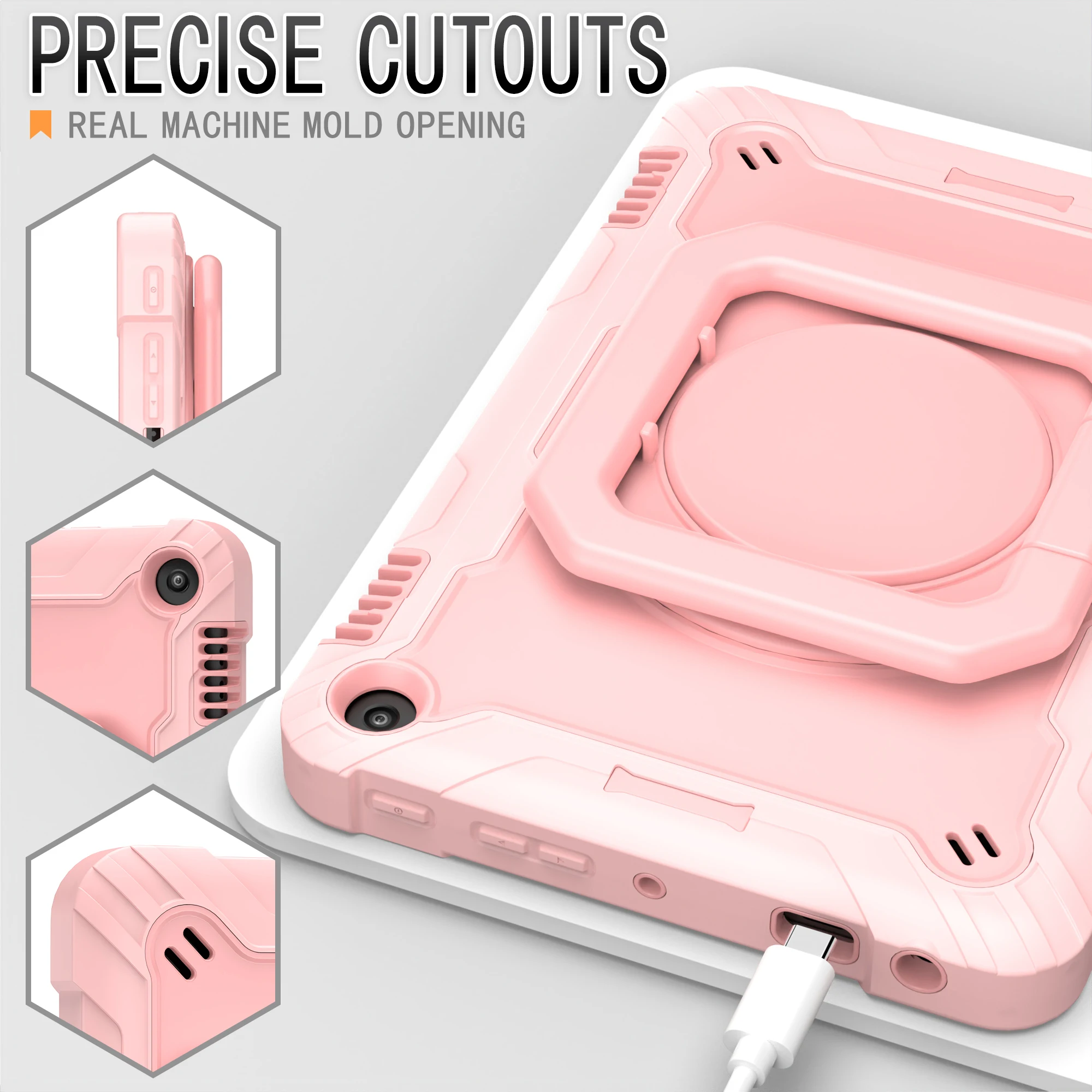 Для Amazon Fire 7 2022 12-й 7-дюймовый HD8 плюс 8-дюймовый прочный противоударный защитный