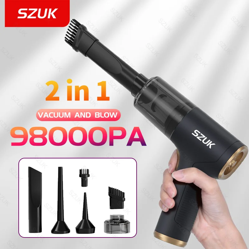 SZUK 98000PA автомобильный пылесос мини мощная машина для очистки Мощное всасывание